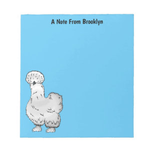 Silkie chicken cartoon illustration notepad