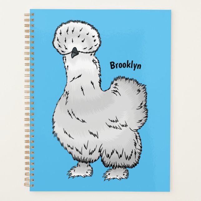 Silkie chicken cartoon illustration planner (Front)