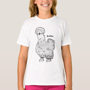 Silkie chicken cartoon illustration T-Shirt