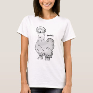 Silkie chicken cartoon illustration T-Shirt
