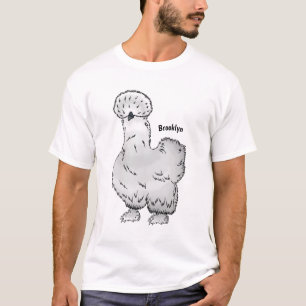 Silkie chicken cartoon illustration T-Shirt