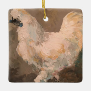 Silkie Chicken Farmhouse Christmas Tree Ornament