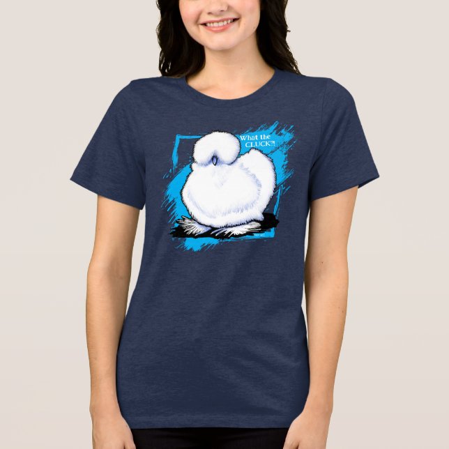  Silkie Chicken Funny  Tri-Blend Shirt (Front)