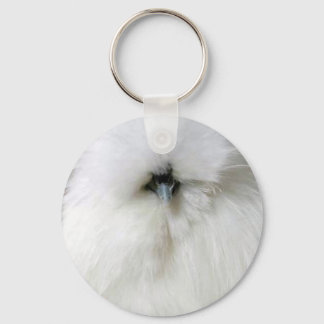 Silkie Chicken Key Ring