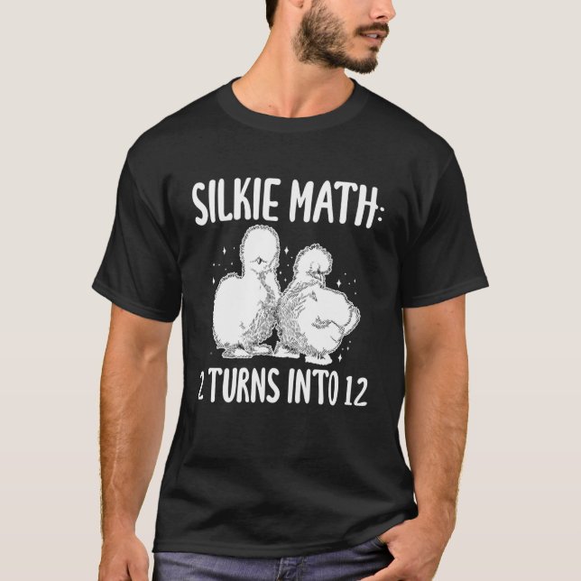 Silkie Chicken Math 2 Turns Into 12 Long Sleeve T-Shirt (Front)