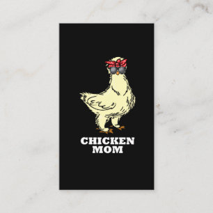 Silkie Chicken Mom Funny Chicken Farmer Mother Business Card