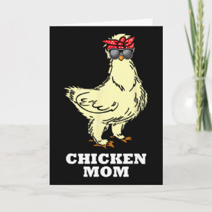 Silkie Chicken Mum Gift Cute Sungles Animal  Card