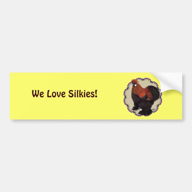 Silkie Circle Bumper Sticker (Front)
