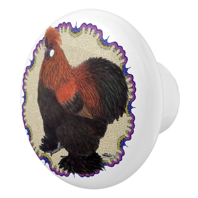 Silkie Circle Ceramic Knob (Right)