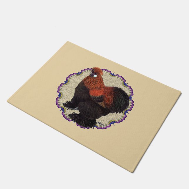 Silkie Circle Doormat (Angled)