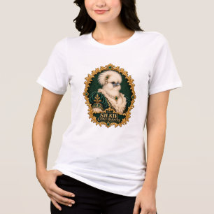 Silkie Confidante Vintage Aristocratic Chicken Por Tri-Blend Shirt