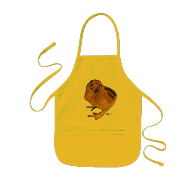 Silkie Red Chick Kids Apron (Front)