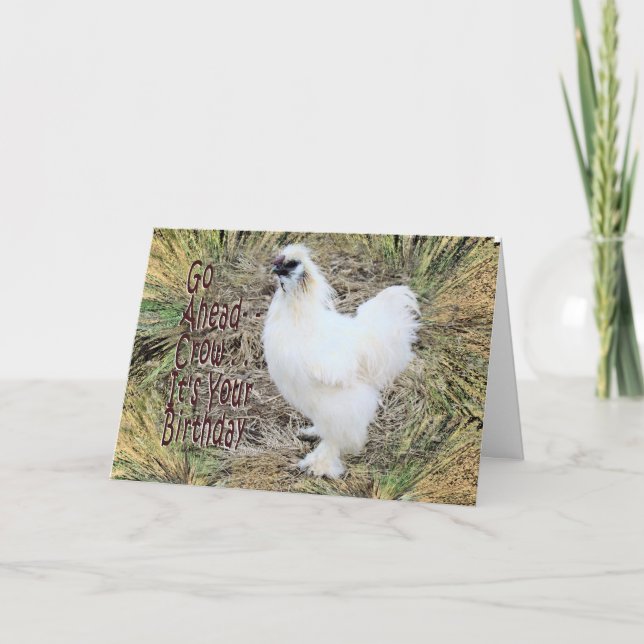 Silkie Rooster card (Front)