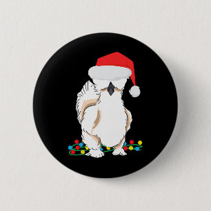 Silkie Silky Chicken Funny Christmas Graphic  6 Cm Round Badge