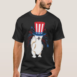 Silkie Silky Chicken Funny Patriotic Graphic T-Shirt
