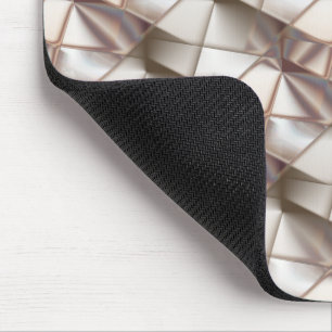 Silky beige with shapes looking relief or depth th mouse mat