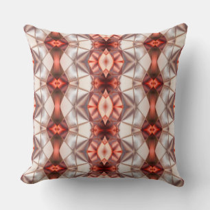 Silky burgundy to beige rapport of virtual shapes cushion