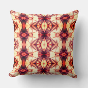 Silky burgundy to cream rapport of virtual shapes cushion