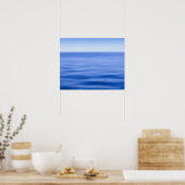 Silky calm sea, blue sky, motion blur poster (Kitchen)