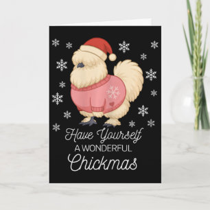 Silky Chicken- Cute Ntam Christmas Card