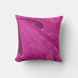 Silky curved lines abstract in pink cushion