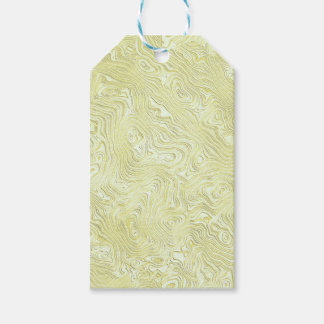 Silky Faux Moire Pattern in Shimmering Yellow Gift Tags