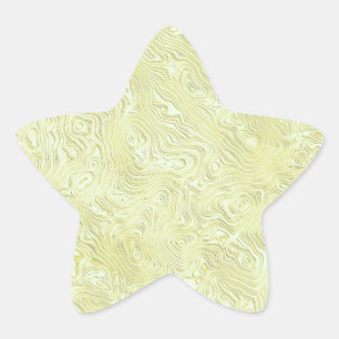 Silky Faux Moire Pattern in Shimmering Yellow Star Sticker