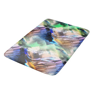 Silky floating of colours in soft abstract mosaic bath mat