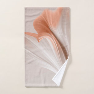 Silky Furl Touch of Peach Hand Towel