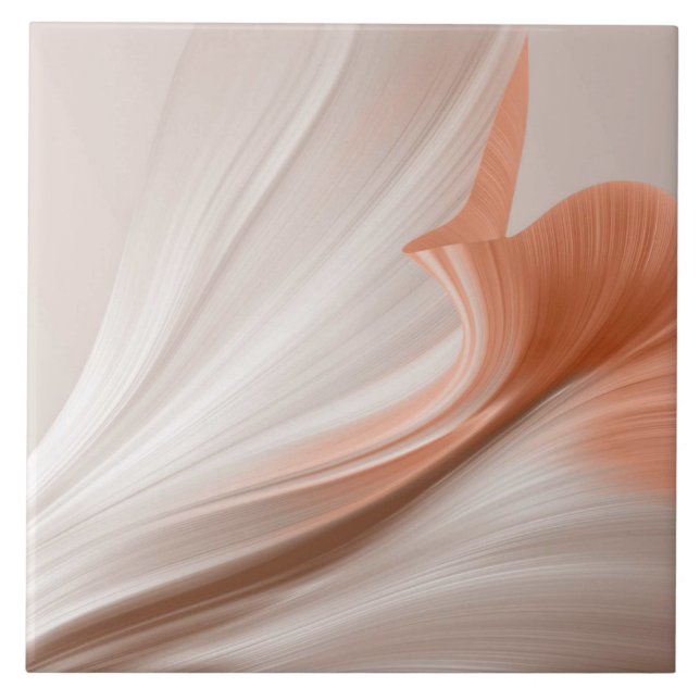 Silky Furl Touch of Peach Tile (Front)
