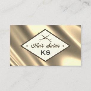 Silky Gold Hair Stylist Business Card