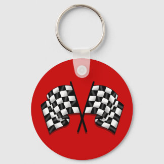Silky looking Motorsport chequered flag gear Key Ring