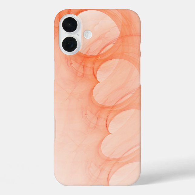 Silky Orange Abstract Heart Line Case-Mate iPhone Case (Back)
