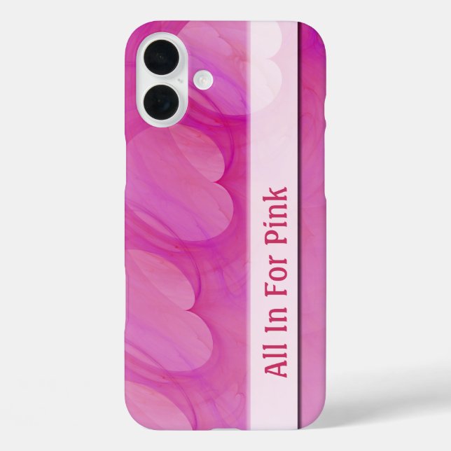 Silky Pink Heart Abstract Line Case-Mate iPhone Case (Back)
