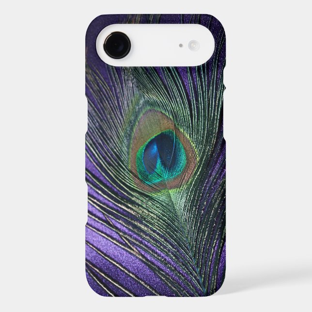 Silky Purple Peacock Feather Case-Mate iPhone Case (Back)