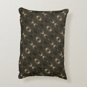 Silky repetition of oval 'infinite symbol', sepia decorative cushion
