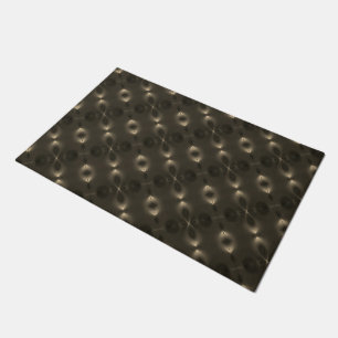 Silky repetition of oval 'infinite symbol', sepia doormat