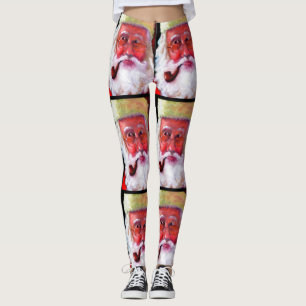 Silky Santa Leggings