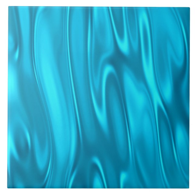 Silky Shiny Turquoise Tile (Front)