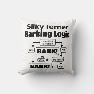 Silky Terrier Barking Logic Cushion