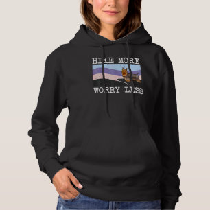 Silky Terrier Hike More Worry Less Graphic Hiking Hoodie
