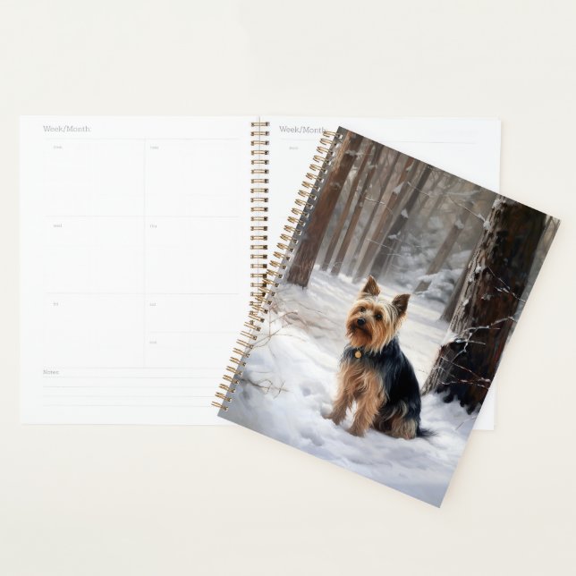 Silky Terrier Let It Snow Christmas  Planner (Display)