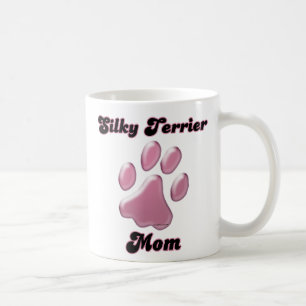 Silky Terrier Mum Pink Pawprint Coffee Mug