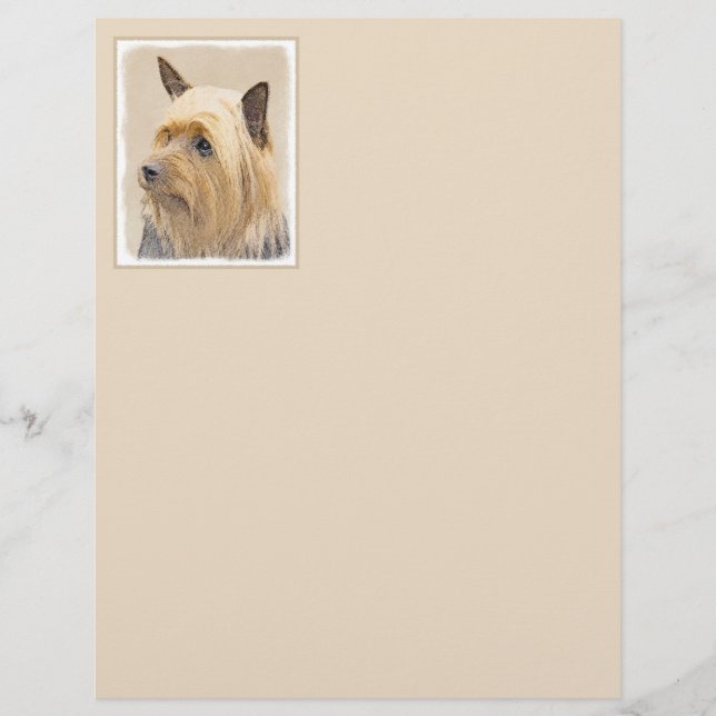 Silky Terrier Painting - Cute Original Dog Art (Front)