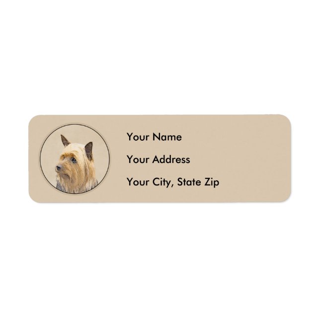 Silky Terrier Painting - Cute Original Dog Art (Front)