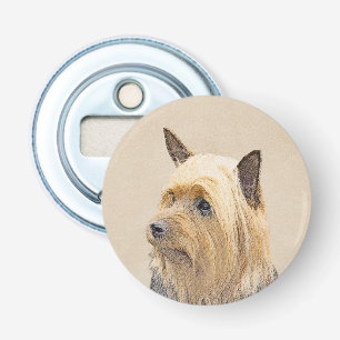 Silky Terrier Painting - Cute Original Dog Art Bottle Opener