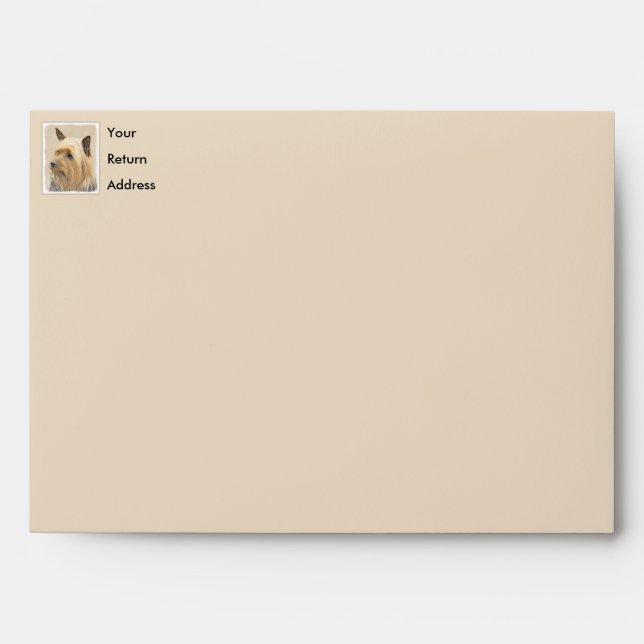 Silky Terrier Painting - Cute Original Dog Art Envelope (Front)