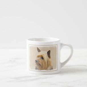 Silky Terrier Painting - Cute Original Dog Art Espresso Cup