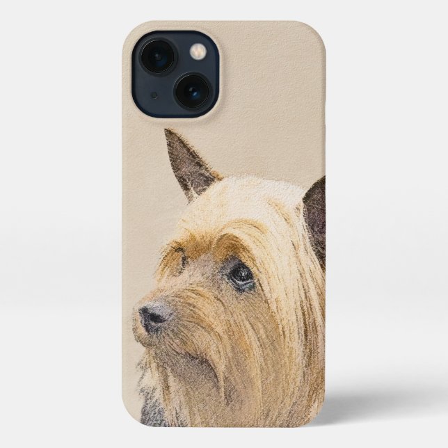 Silky Terrier Painting - Cute Original Dog Art iPhone Case (Back)