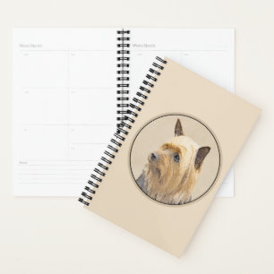 Silky Terrier Painting - Cute Original Dog Art Planner